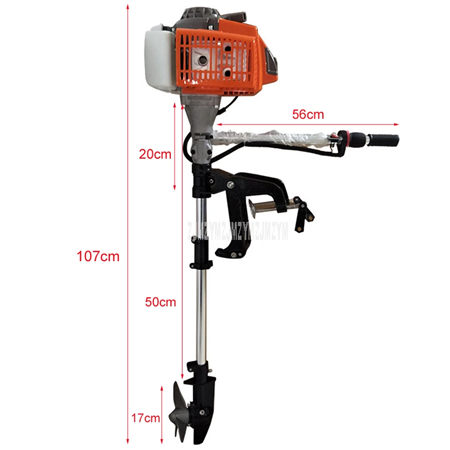 Backer Bp500 Benzin Motorlu Dıştan Takmalı Tekne Bot Kayık Aparatı  3,5 hp